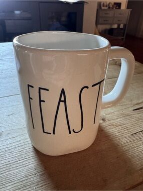 Magenta White Ceramic Coffee Mug - FEAST